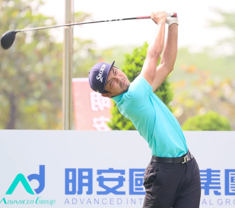第一回合方傳崴以70桿-2暫並列第一。Tpga／林聖凱攝影 