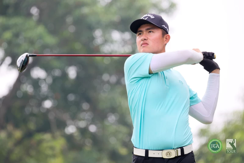 第一回合蘇晉弘以70桿-2暫並列第一。Tpga／林聖凱攝影