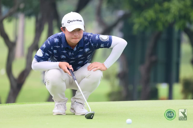 第一回合謝旻軒以71桿-1暫並列第三。Tpga／林聖凱攝影