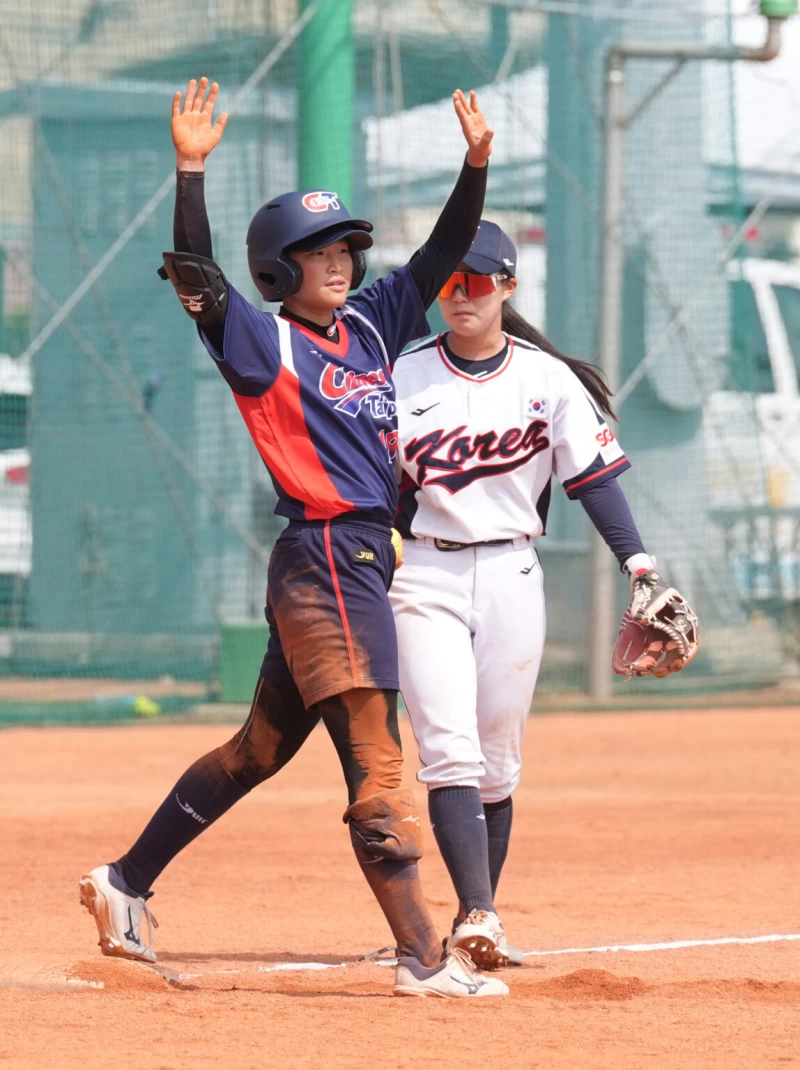 廖保琇首日對南韓、印度2戰6打數5安打，4打點。 （圖：中華壘協提供）