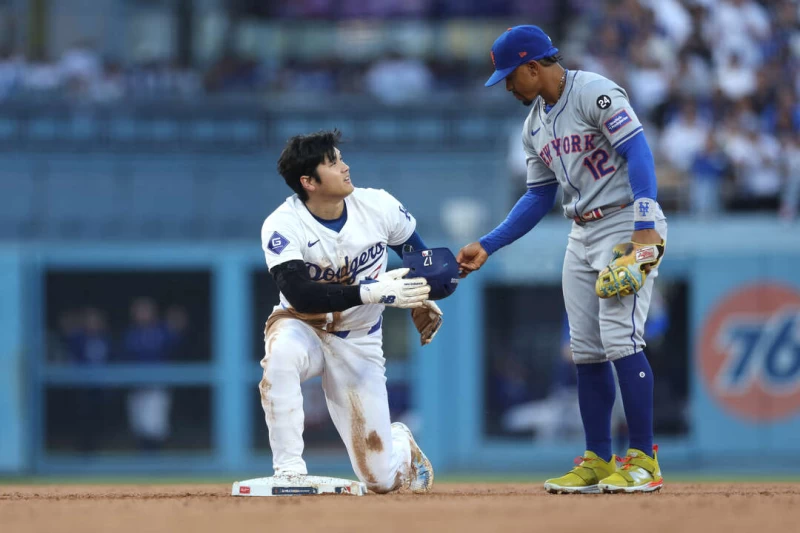 大谷翔平及林多（Francisco Lindor，右）今年都打出MVP等級的賽季。法新社