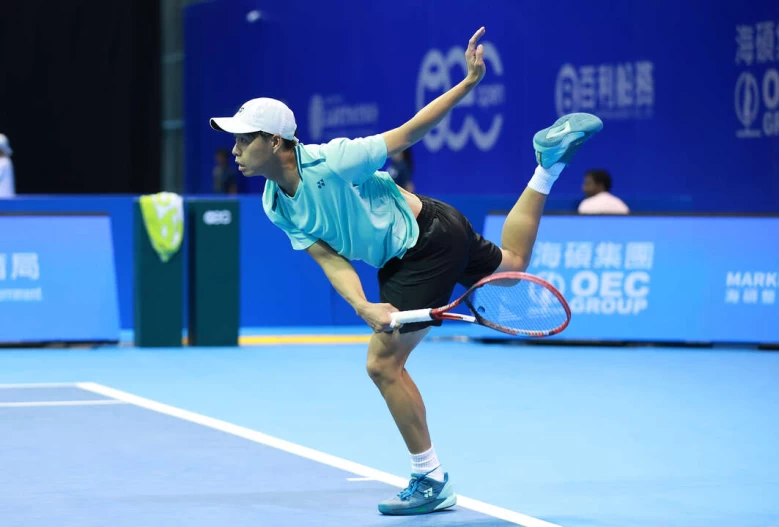 黃琮豪今天發球表現強勢。海碩整合行銷提供