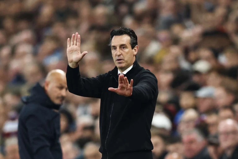 阿斯頓維拉主帥埃梅里(Unai Emery)。法新社