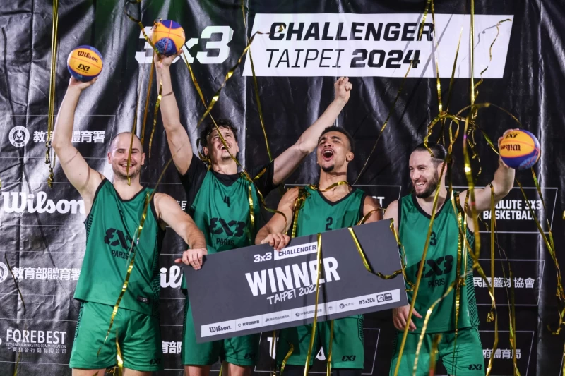 巴黎隊奪下2024fiba3x3臺北挑戰賽冠軍。官方提供