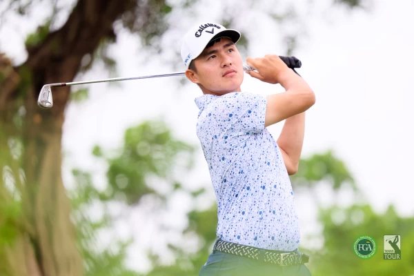 第一回合今年已拿下四冠的蘇晉弘以70桿-2暫並列第四。Tpga／林聖凱攝影