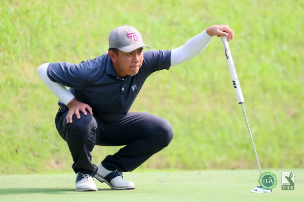 第一回合地主選手張簡克諺以70桿-2暫並列第四。Tpga／林聖凱攝影