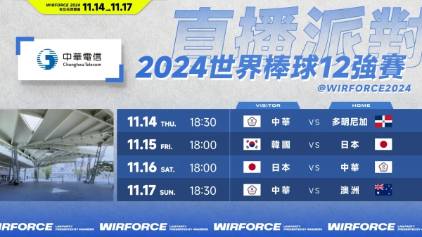 Wirforce 2024 打造年末最嗨世界12強棒球賽直播派對。官方提供