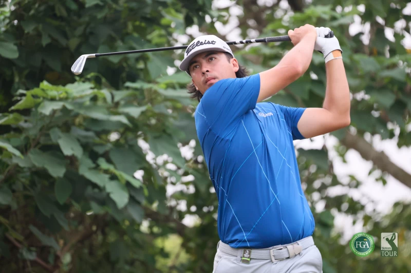 第一回合澳洲選手傑克湯普森以64桿-8暫並列領先位置。Tpga/林聖凱攝