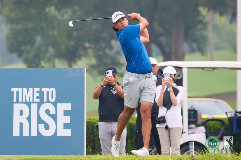 第一回合澳洲選手傑克湯普森以64桿-8暫並列領先位置。Tpga／林聖凱攝影