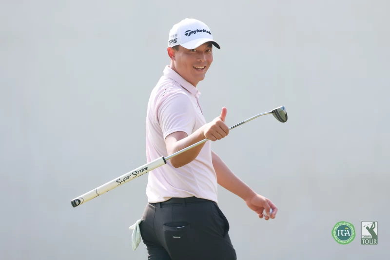第一回合黃議增以67桿-5暫並列第五。Tpga／林聖凱攝影