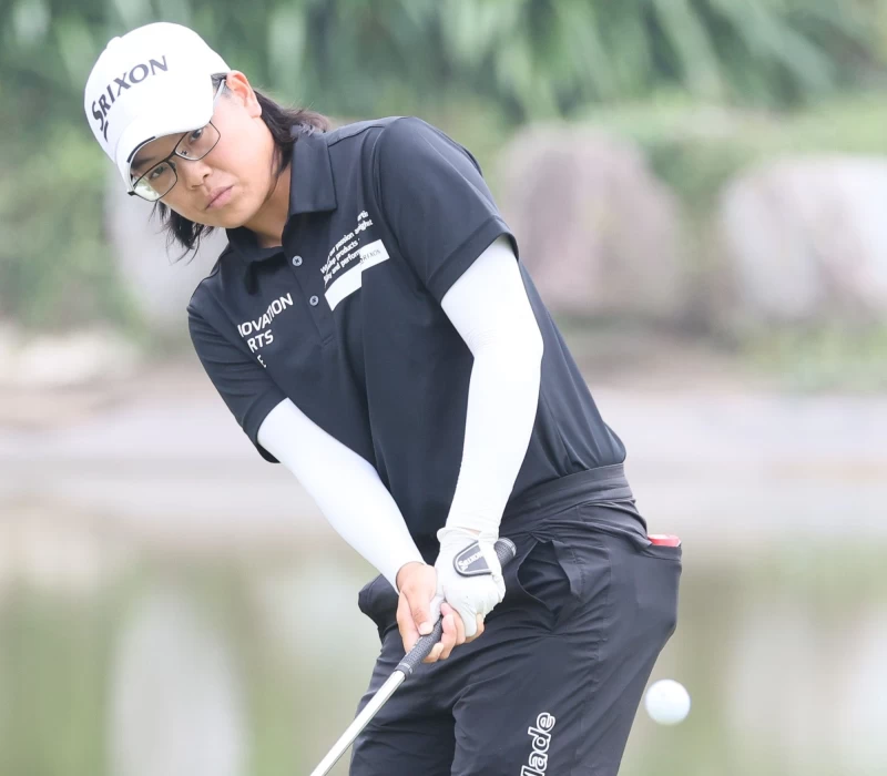陳伶潔第二回合打出67桿，以兩回合總桿135桿-9衝上並列第一。Tlpga提供／葉勇宏攝