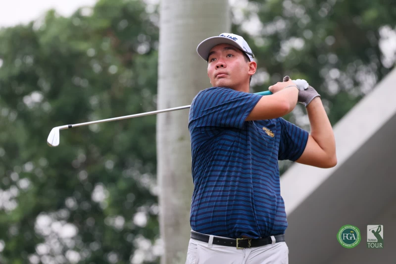 第二回合泰國選手Runchanapong Youprayong以兩回合總桿132桿-12暫並列第三。Tpga／林聖凱攝影