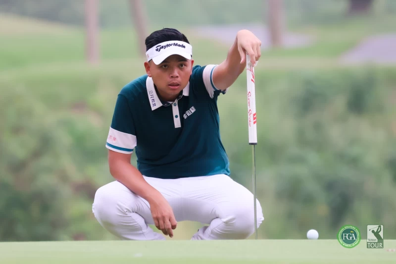 第二回合洪健堯以兩回合總桿132桿-12暫並列第三。Tpga/林聖凱攝