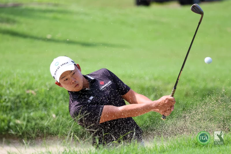 第三回合台灣選手李玠柏以三回合總桿204桿-12暫並列第七。Tpga／林聖凱攝影 