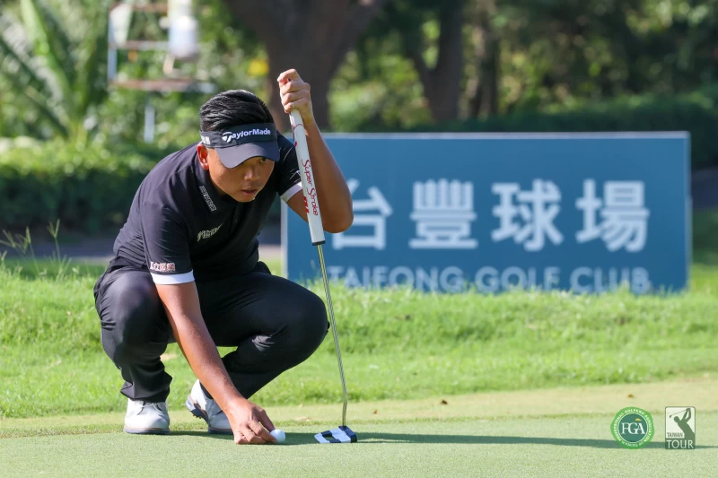 第三回合台灣選手洪健堯以三回合總桿202桿-14暫並列第三。Tpga／林聖凱攝影