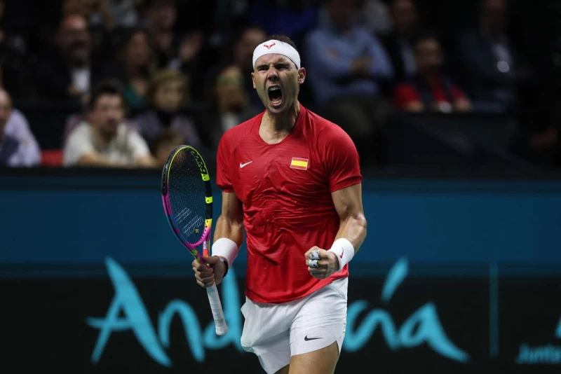 前世界球王納達爾(Rafeal Nadal)職業生涯的最終戰遺憾落敗。法新社
