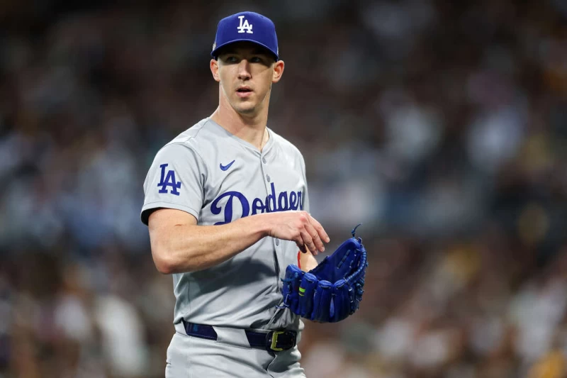 洛杉磯道奇少主布勒(Walker Buehler)休賽季投身自由市場。法新社