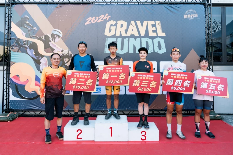2024 Gravel Fundo年度團體總錦標由日南國中以絕對領先的積分優勢贏得總冠軍。輪動台灣運動協會提供