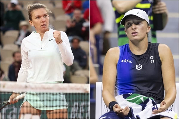 兩屆大滿貫冠軍哈蕾普(Simona Halep)怒批對絲薇泰克(Iga Swiatek)被禁賽一個月的判決。合成照片