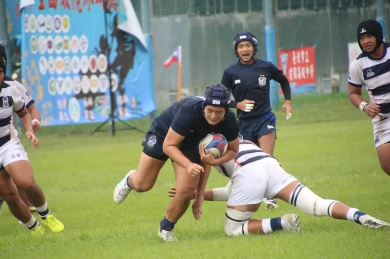 113年全國橄欖球聯賽 竹圍高中決賽全勝奪冠。吳昕卉攝