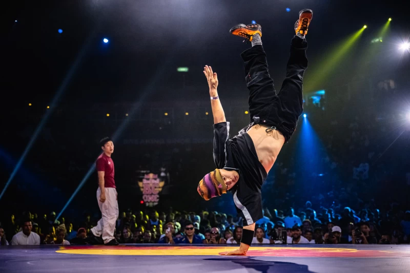 B-Boy Quake孫振在2024 Red Bull Bc One展現個人色彩激戰後惜敗南韓好手Zooty Zoot。Red Bull提供
