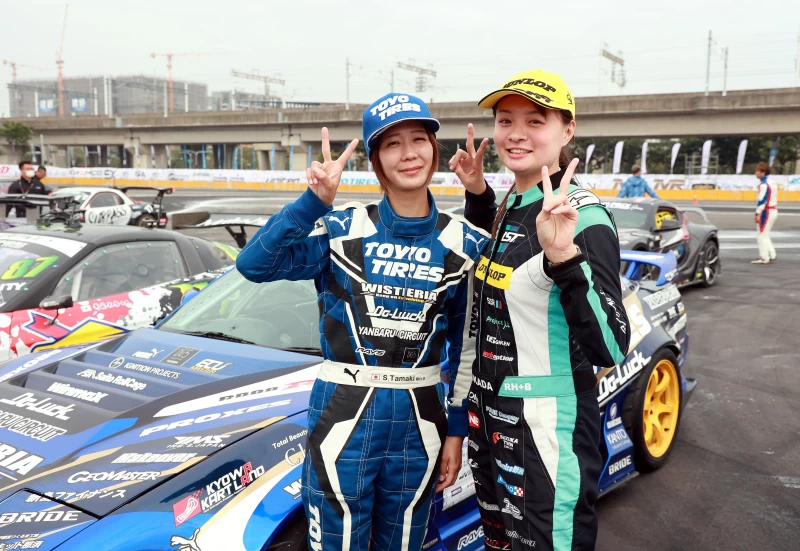 日本女子車手表現突出玉城詩菜(左)晉16強，深田一希還闖進最後4強。大會提供