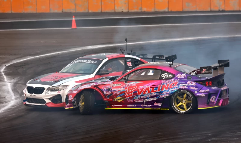 4強中村直樹前撞到張盛鈞的車。大會提供