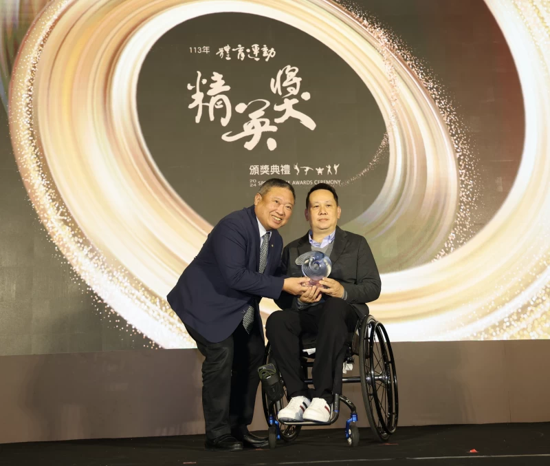 帕運桌球老將程銘志首度獲獎。李天助攝