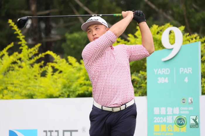 第一回合王勝暉以66桿-6暫並列第一。Tpga／林聖凱攝影