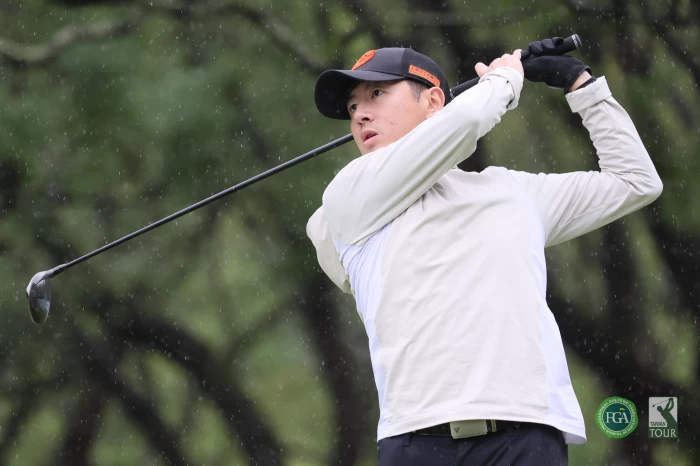第一回合謝霆葳以68桿-4暫並列第五。Tpga／林聖凱攝影