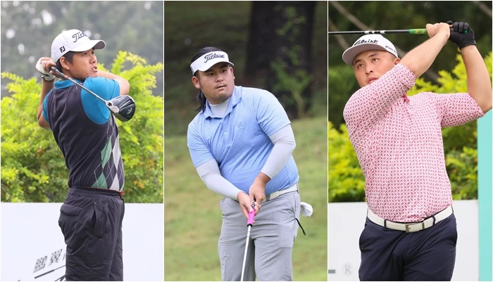 波爾泰(左起)、丁子軒與王勝暉並列領先。合成照片