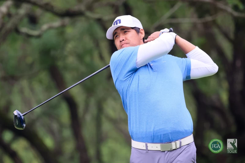 泰國選手塔維特波爾泰以兩回合總桿135桿-9暫並列第一。Tpga／林聖凱攝