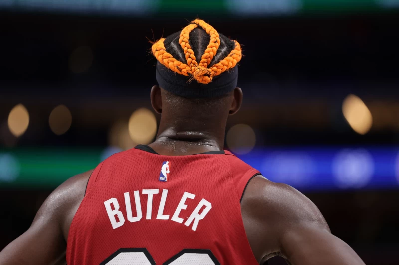熱火「士官長」巴特勒(Jimmy Butler)與球隊徹底鬧翻。法新社