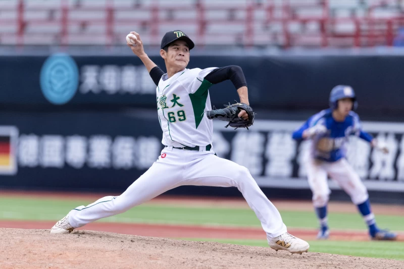 籃叡得9局登板守住1分差成功關門。大專體總提供