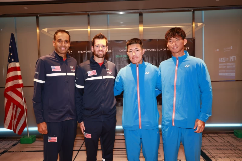 美國雙打拉姆(Rajeev Ram，左1)和克拉吉塞特(Austin Krajicek，左2)是2024巴黎奧運男雙銀牌組合。中華民國網球協會提供
