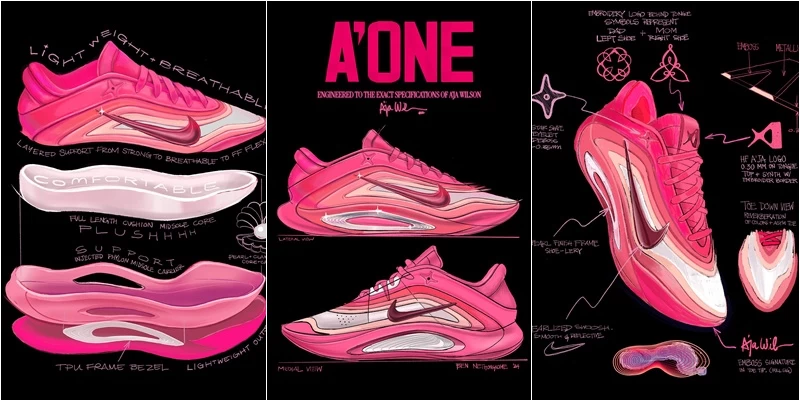 A'ja Wilson簽名鞋款NIKE A'One。官方提供