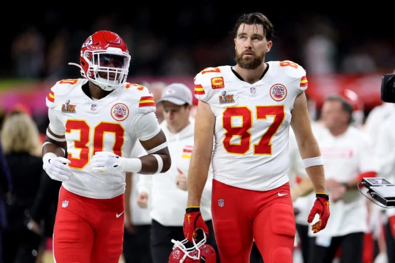 堪薩斯城酋長隊的明星球員凱爾斯(Travis Kelce)一度傳出將在賽後退休。法新社