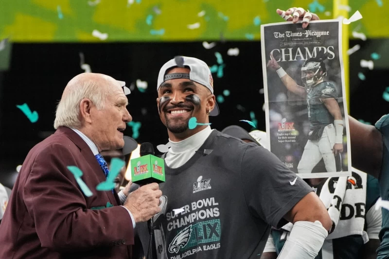 老鷹隊四分衛赫茲(Jalen Hurts)成功復仇。法新社