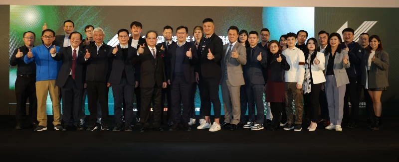 台灣職業排球聯盟（簡稱「職排聯盟」）成立記者會大合照。李天助攝