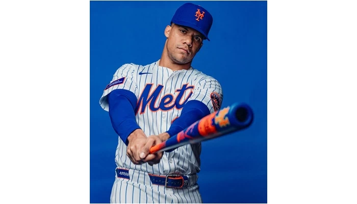紐約大都會新同學索托（Juan Soto）今天初登板就炸了一支全壘打。法新社