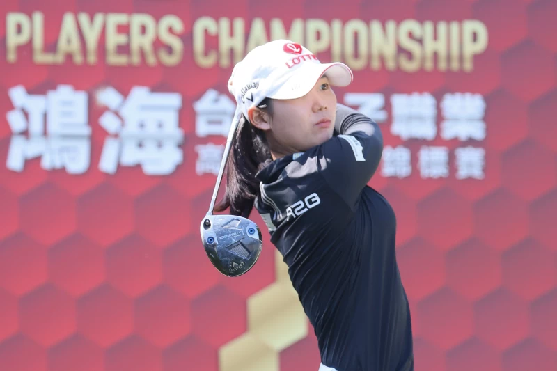 韓國選手黃裕敏以兩回合總桿136桿-8暫並列第二。Tlpga提供／葉勇宏攝