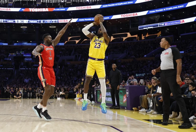 詹姆斯成為NBA首位得分超過50000分的球員。法新社