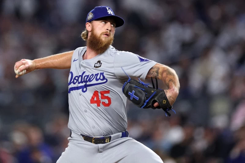 洛杉磯道奇去年透過季中交易迎來火球男柯佩奇(Michael Kopech)加盟。法新社
