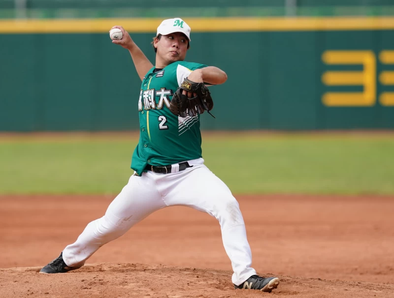 蕭丞廷7局完投勝。大專體總提供