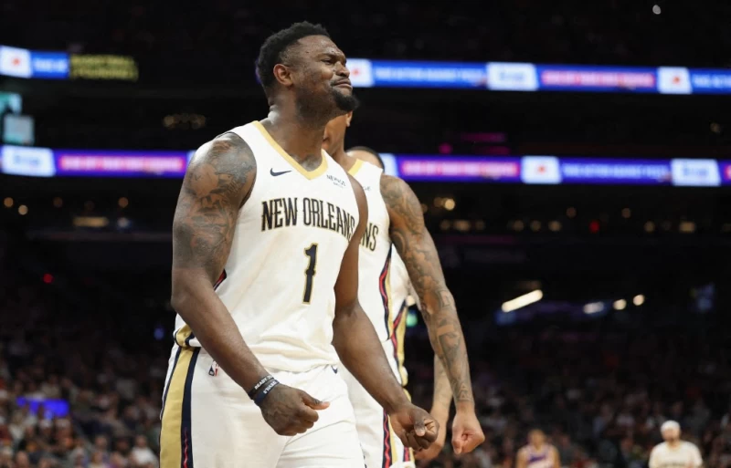 「胖虎」威廉森(Zion Williamson)拿下大三元表現。法新社