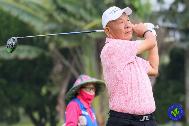 第一回合汪德昌以70桿-2暫並列第二。林聖凱攝影