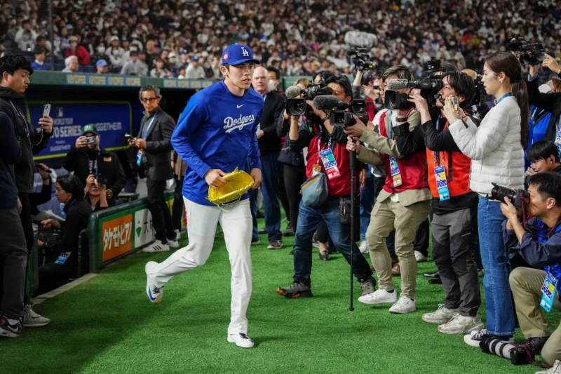 佐佐木朗希準備在周三首度於MLB登場。法新社