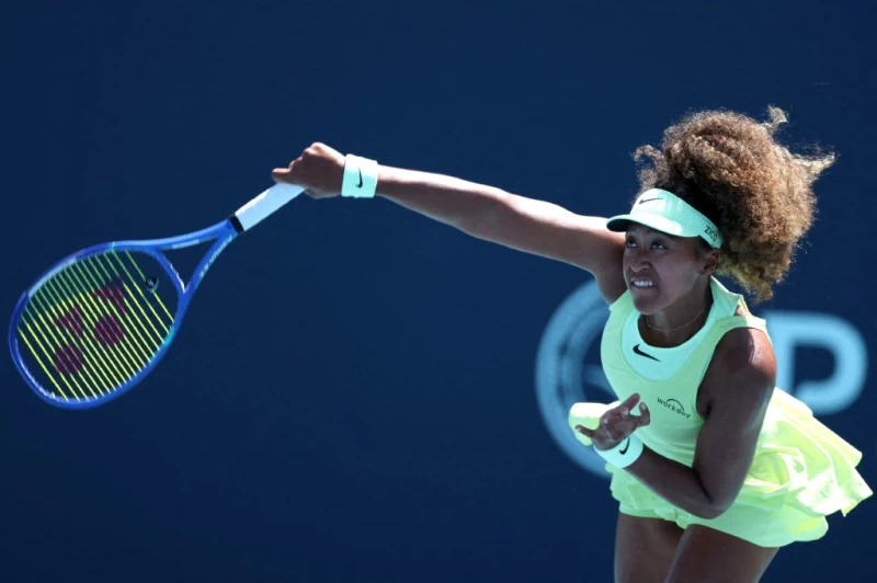 前世界球后大坂直美今在邁阿密公開賽首輪獲勝。法新社