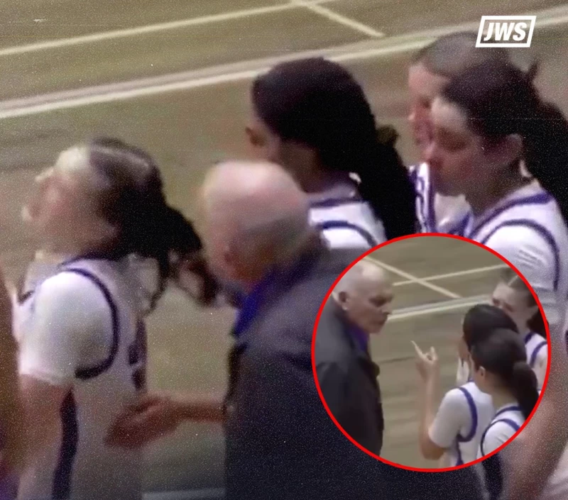 美國高中女籃教頭因扯馬尾而丟飯碗。合成照片
