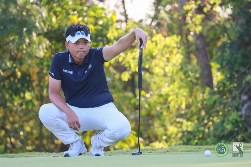 第一回合洪健堯以67桿-5暫並列第一。Tpga／林聖凱攝